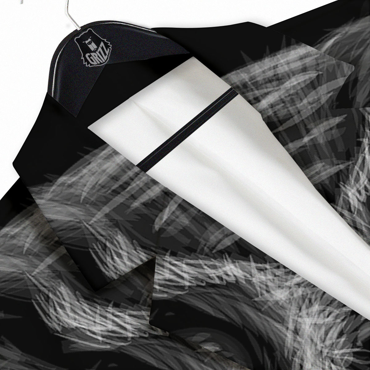 Owl White And Black Print Men's Sport Coat-grizzshop