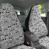 Owl White And Black Print Pattern Car Seat Covers-grizzshop