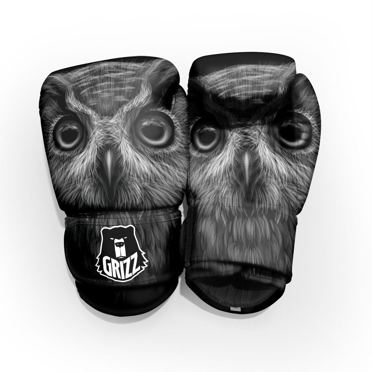 Owl White And Black Print Pro Boxing Glove