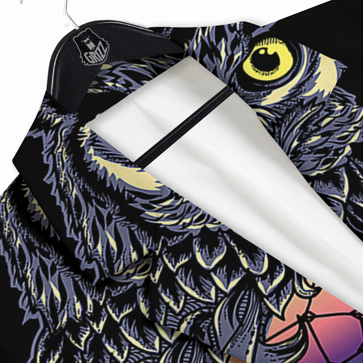 Owl With Dreamcatcher Print Men's Sport Coat-grizzshop