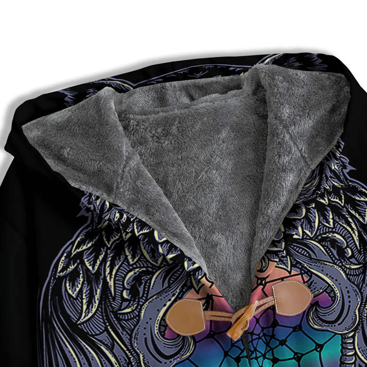 Owl With Dreamcatcher Print Men's Windbreaker Jacket-grizzshop