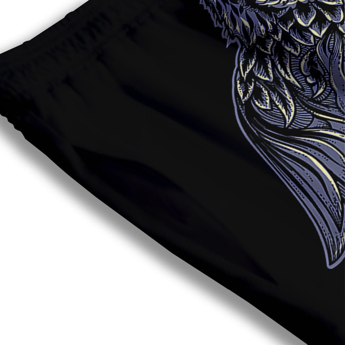 Owl With Dreamcatcher Print Mesh Shorts