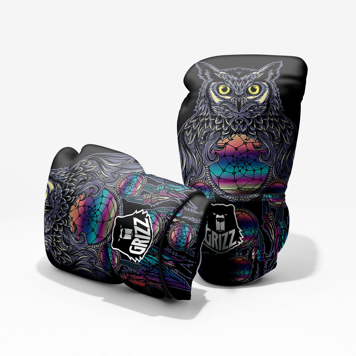 Owl With Dreamcatcher Print Pro Boxing Glove