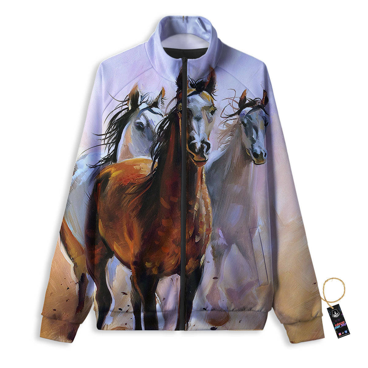 Owl With Dreamcatcher Print Track Jacket-grizzshop
