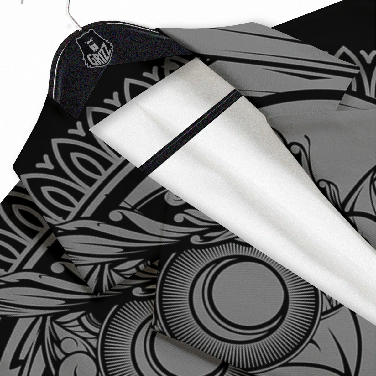 Owl Yin Yang Print Men's Sport Coat-grizzshop