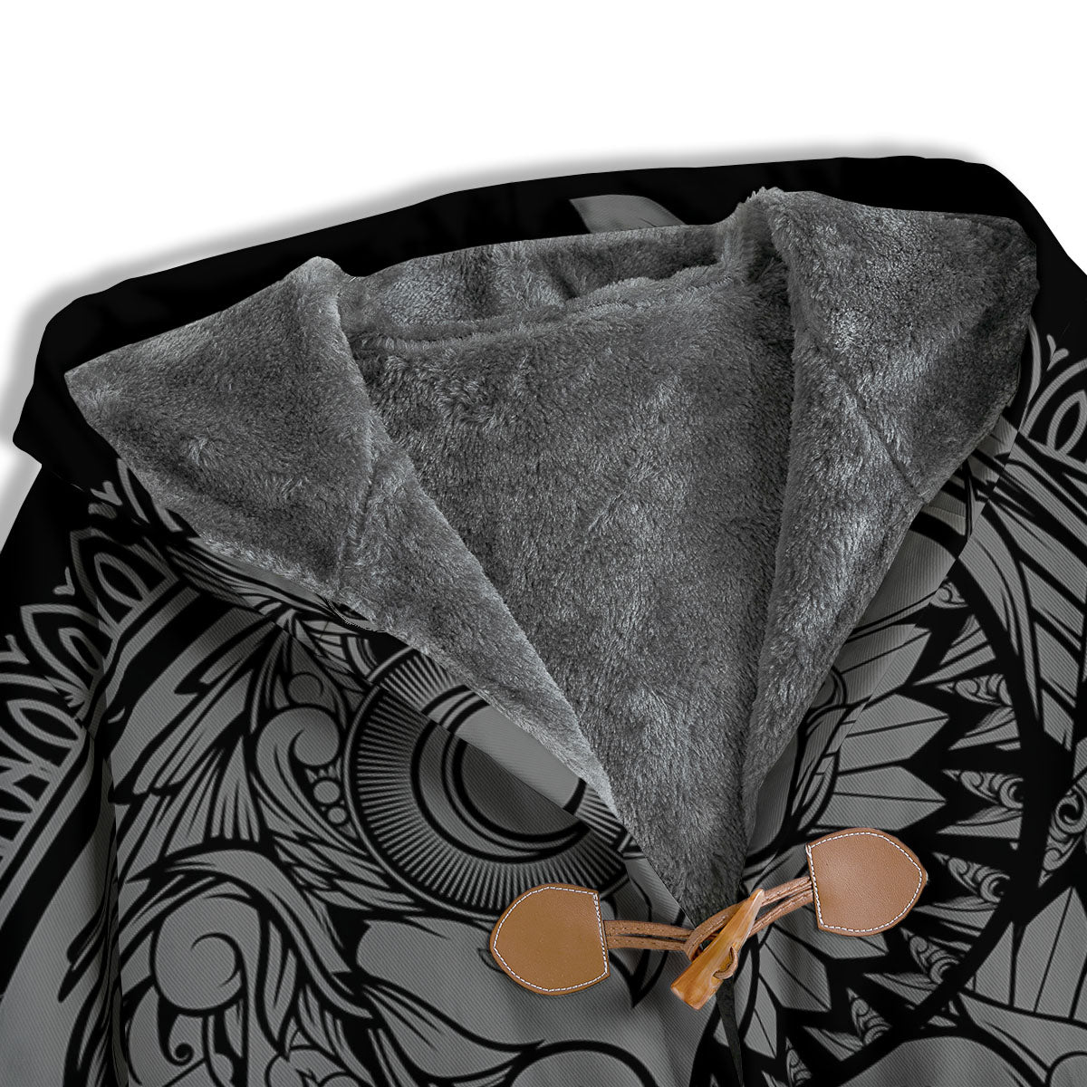 Owl Yin Yang Print Men's Windbreaker Jacket-grizzshop
