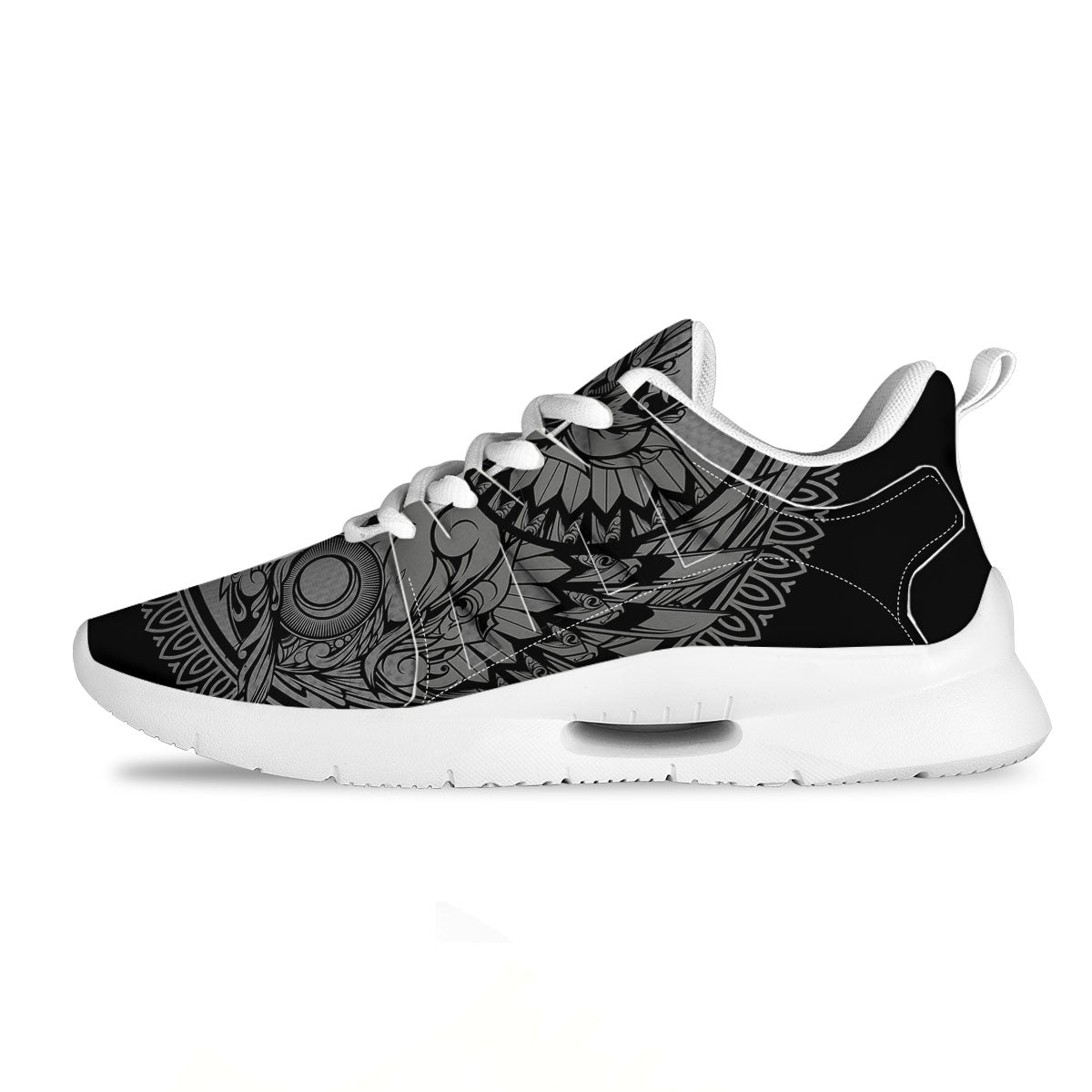 Owl Yin Yang Print Tennis Shoes-grizzshop