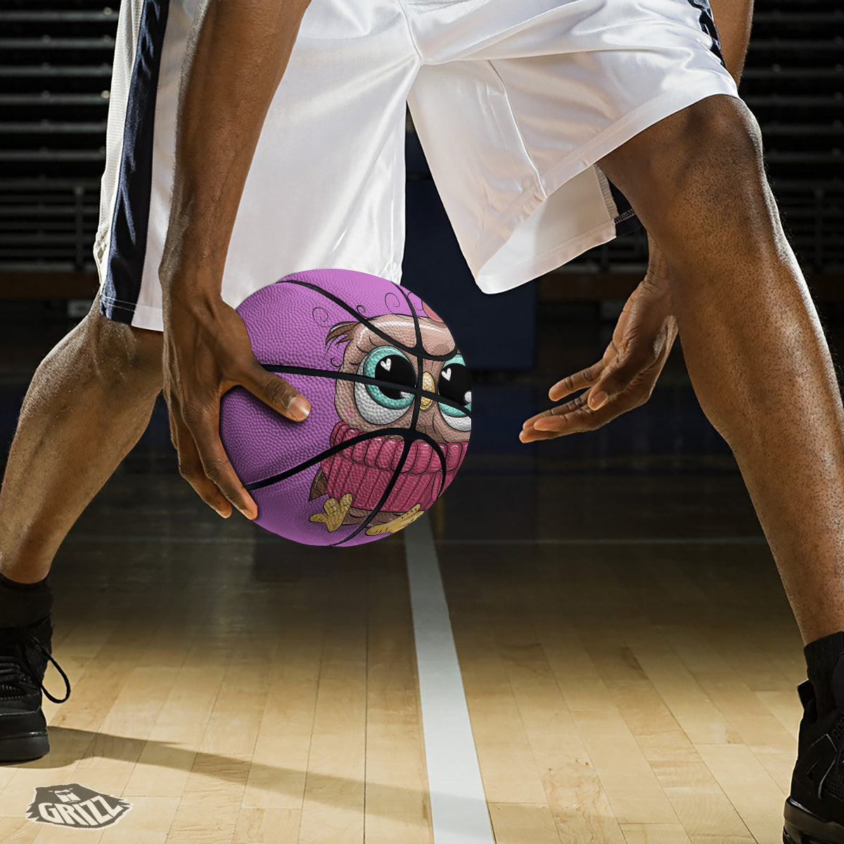 Pink Pastel And White Cow Print Basketball