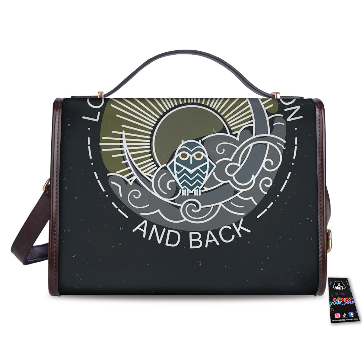 Owl Spiritual With Moon And Sun Print Women's Satchel Bag