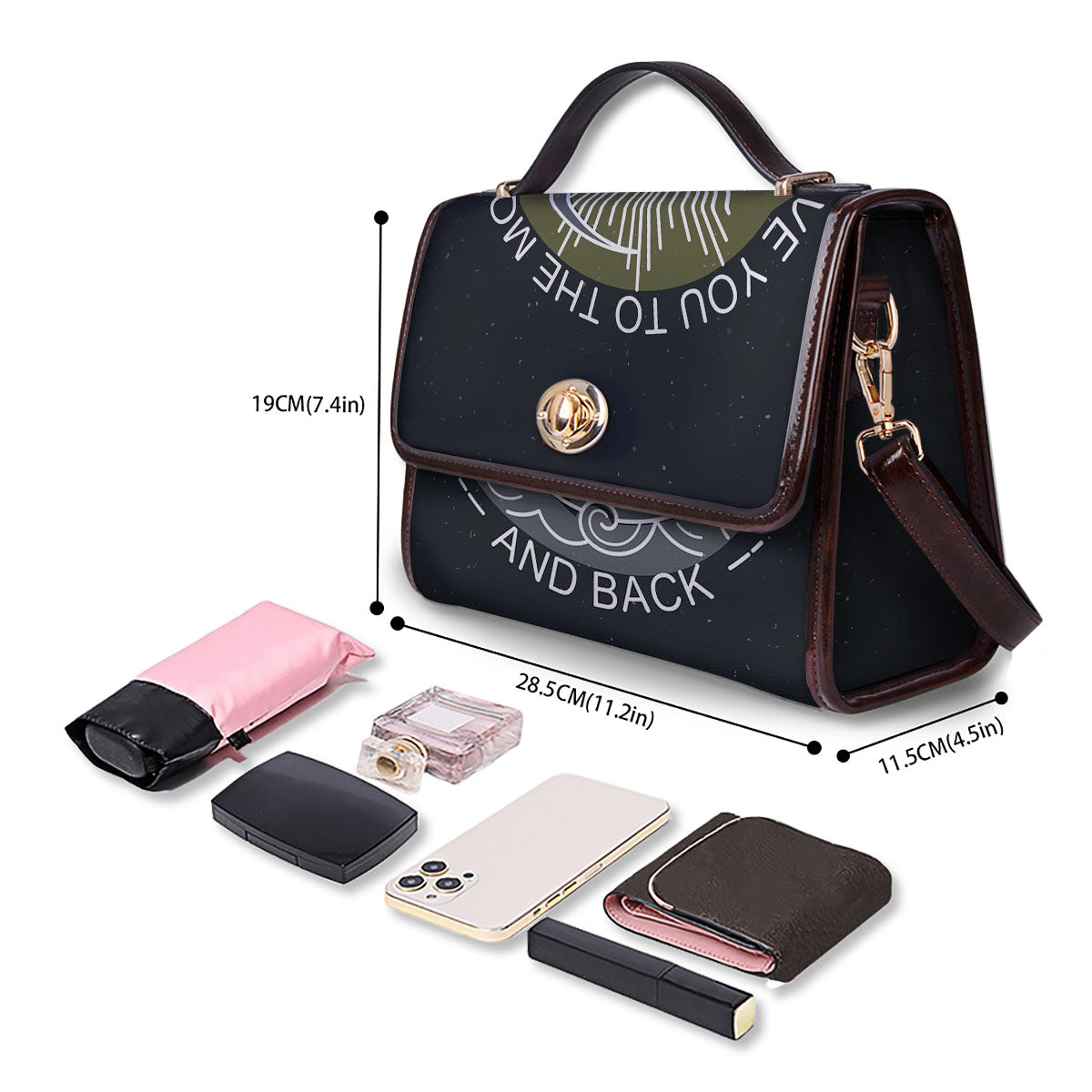 Owl Spiritual With Moon And Sun Print Women's Satchel Bag