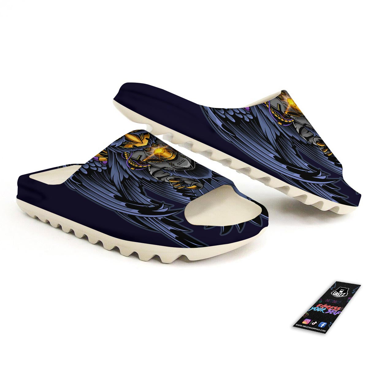 Owl Steampunk Print Sandals-grizzshop