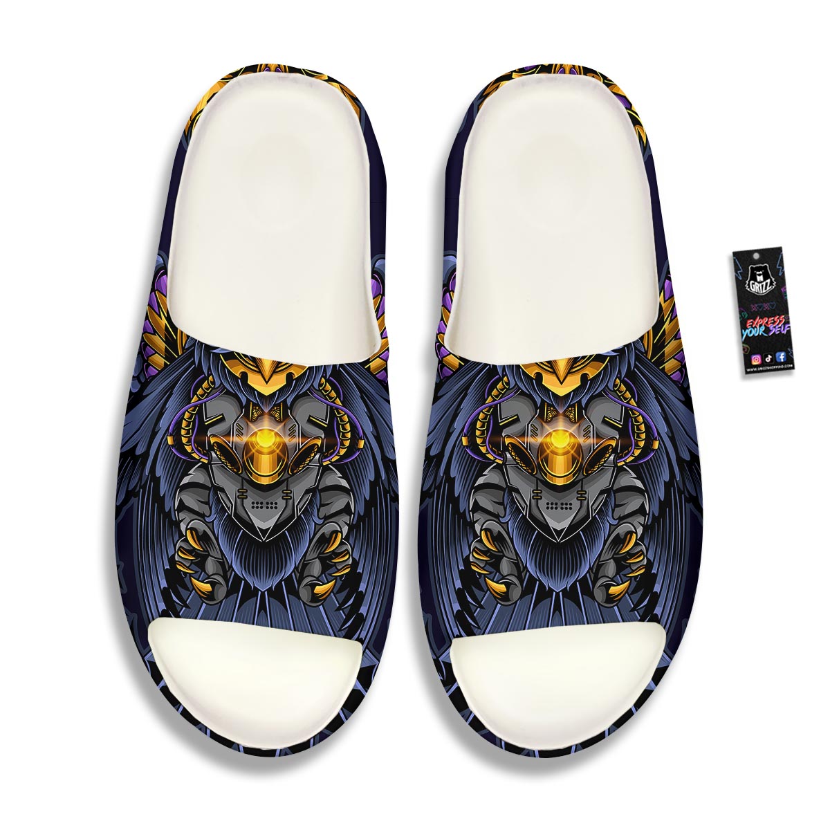 Owl Steampunk Print Sandals-grizzshop