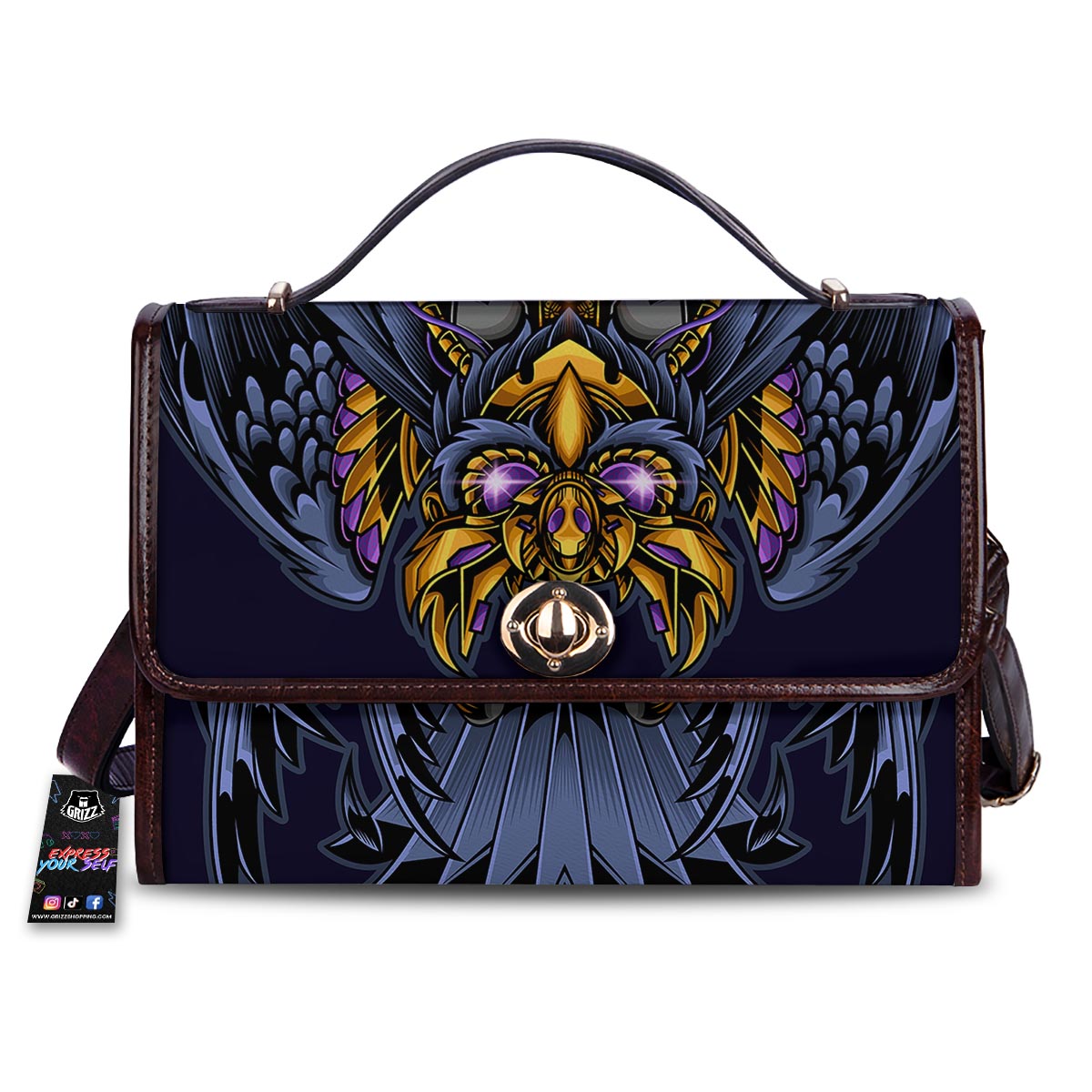 Owl Steampunk Print Women's Satchel Bag
