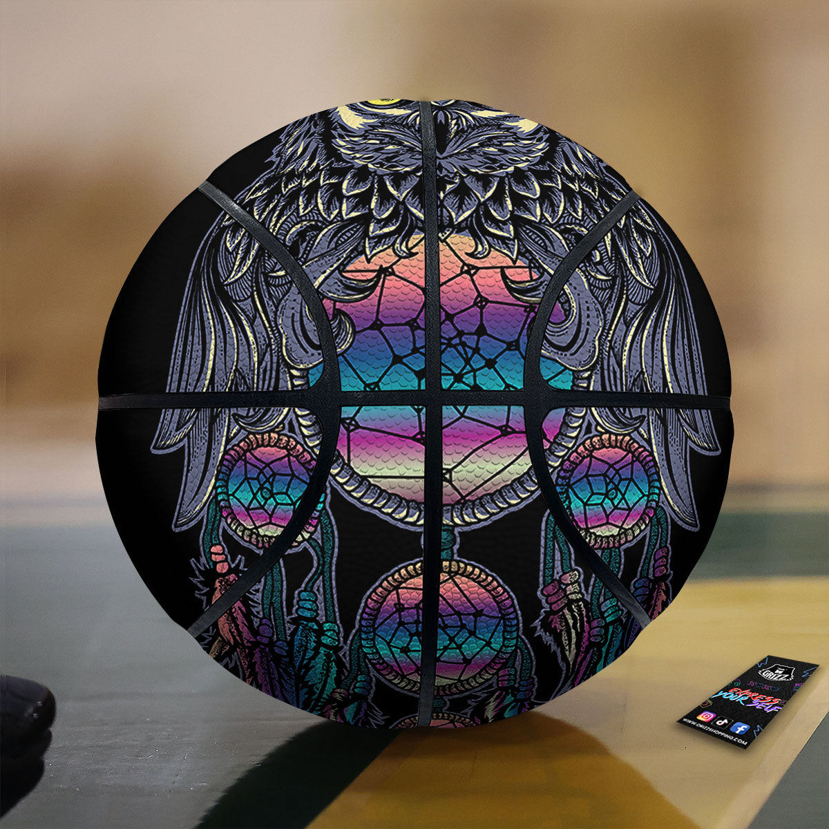 Painting Sunset Horse Print Basketball