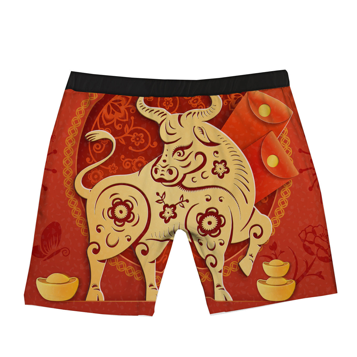 Ox Sign Chinese Horoscope Print Boxer Briefs-grizzshop