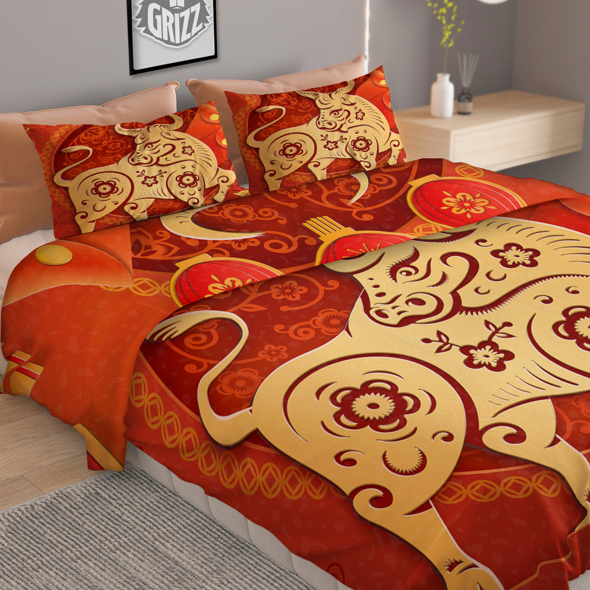 Moving Optical Illusion Green Big Bang Duvet Cover Bedding Set