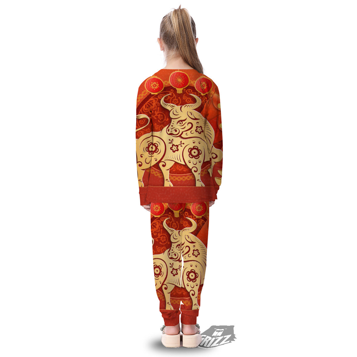 Ox Sign Chinese Horoscope Print Kid's Pajamas-grizzshop