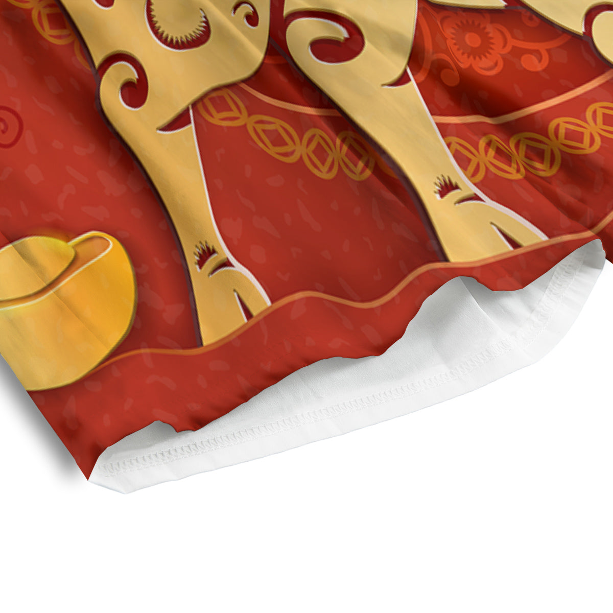 Ox Sign Chinese Horoscope Print Men's Athletic Shorts