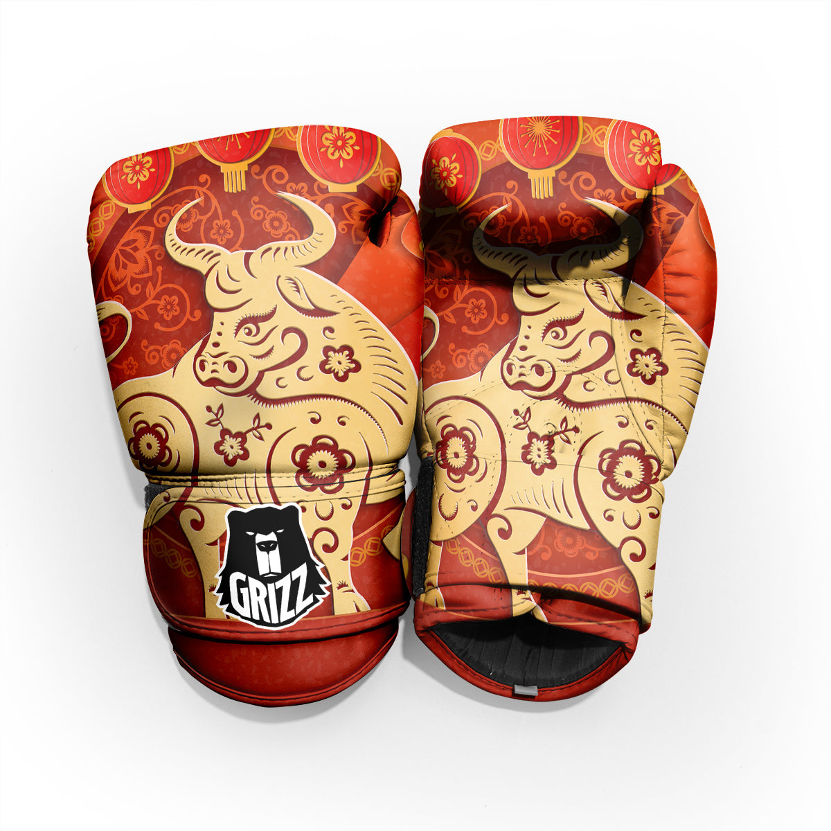 Ox Sign Chinese Horoscope Print Pro Boxing Glove