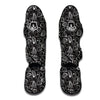 Oyster Hand Drawn Black White Print Pattern Muay Thai Shin Guards-grizzshop