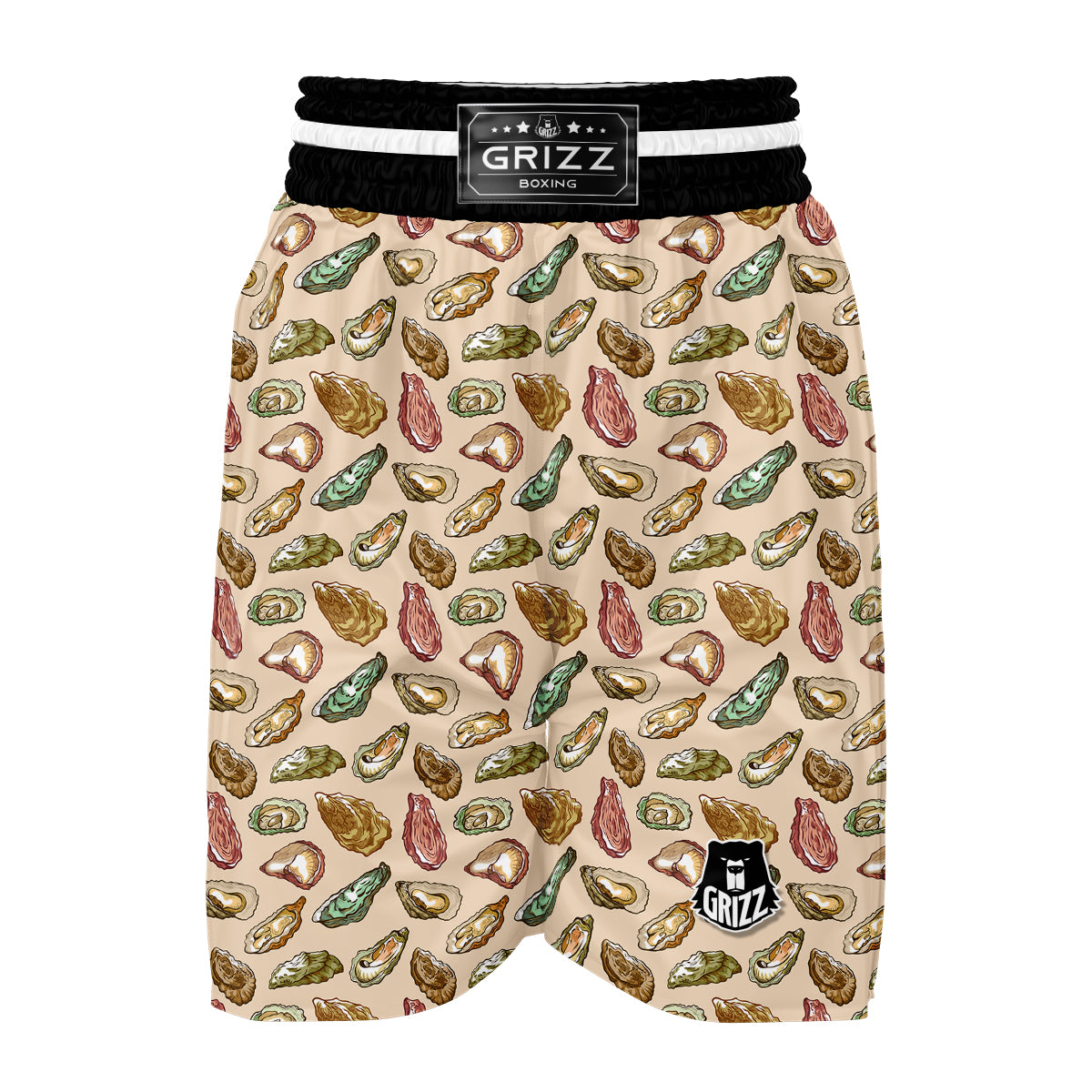 Oyster Sea Shell Print Pattern Boxing Shorts-grizzshop