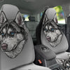 Painting Alaskan Malamute Print Car Seat Covers-grizzshop