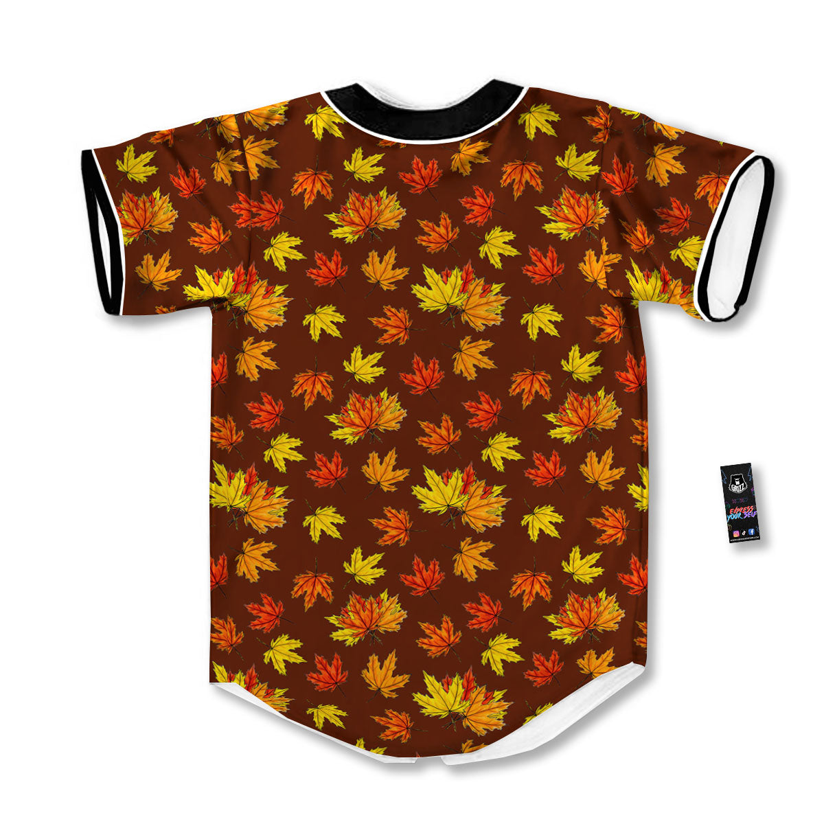 Painting Autumn Print Baseball Jersey-grizzshop