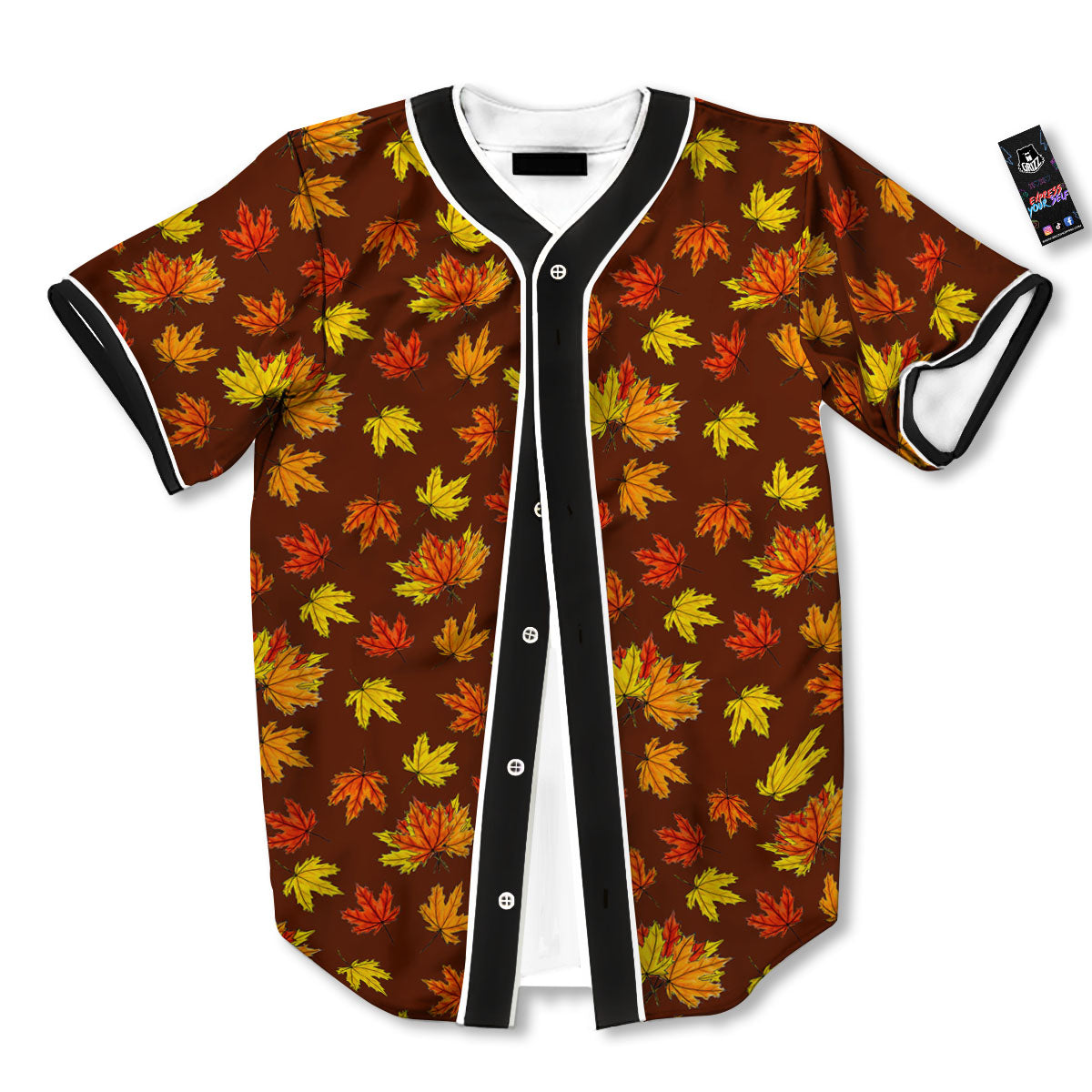 Painting Autumn Print Baseball Jersey-grizzshop