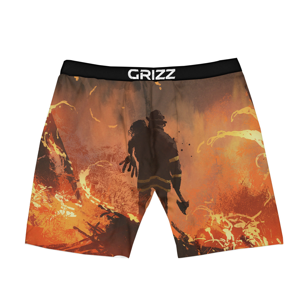 Painting Brave Firefighter Print Boxer Briefs-grizzshop