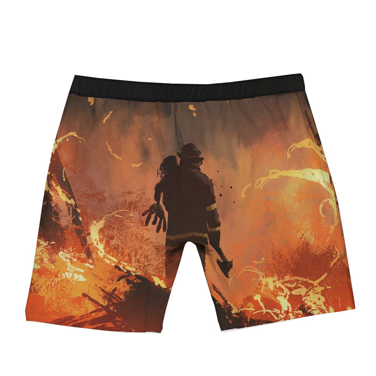 Painting Brave Firefighter Print Boxer Briefs-grizzshop