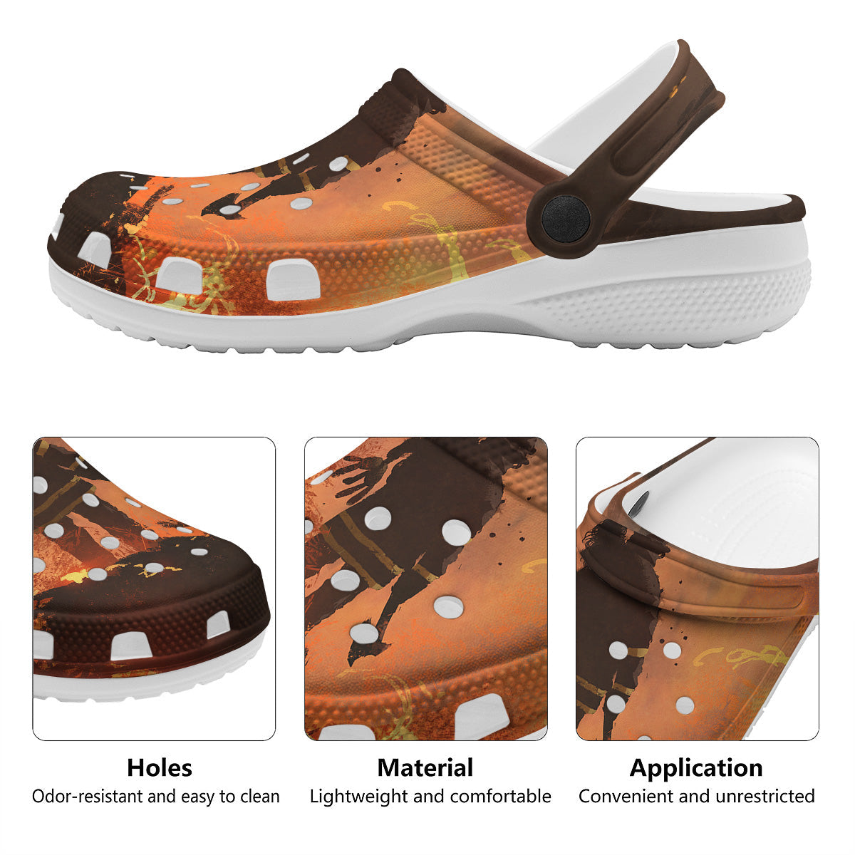 Painting Brave Firefighter Print Clog-grizzshop