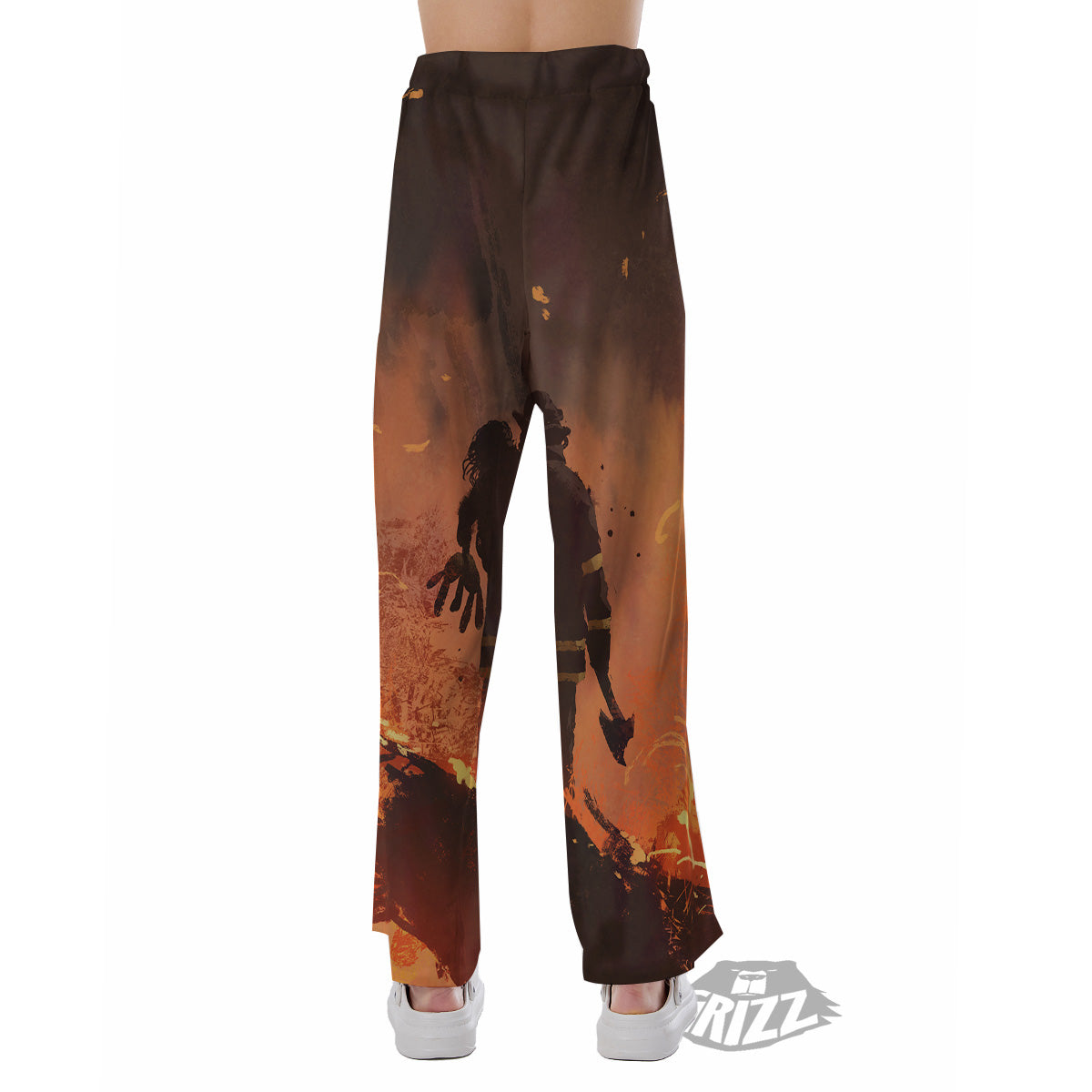 Painting Brave Firefighter Print Pajama Pants-grizzshop