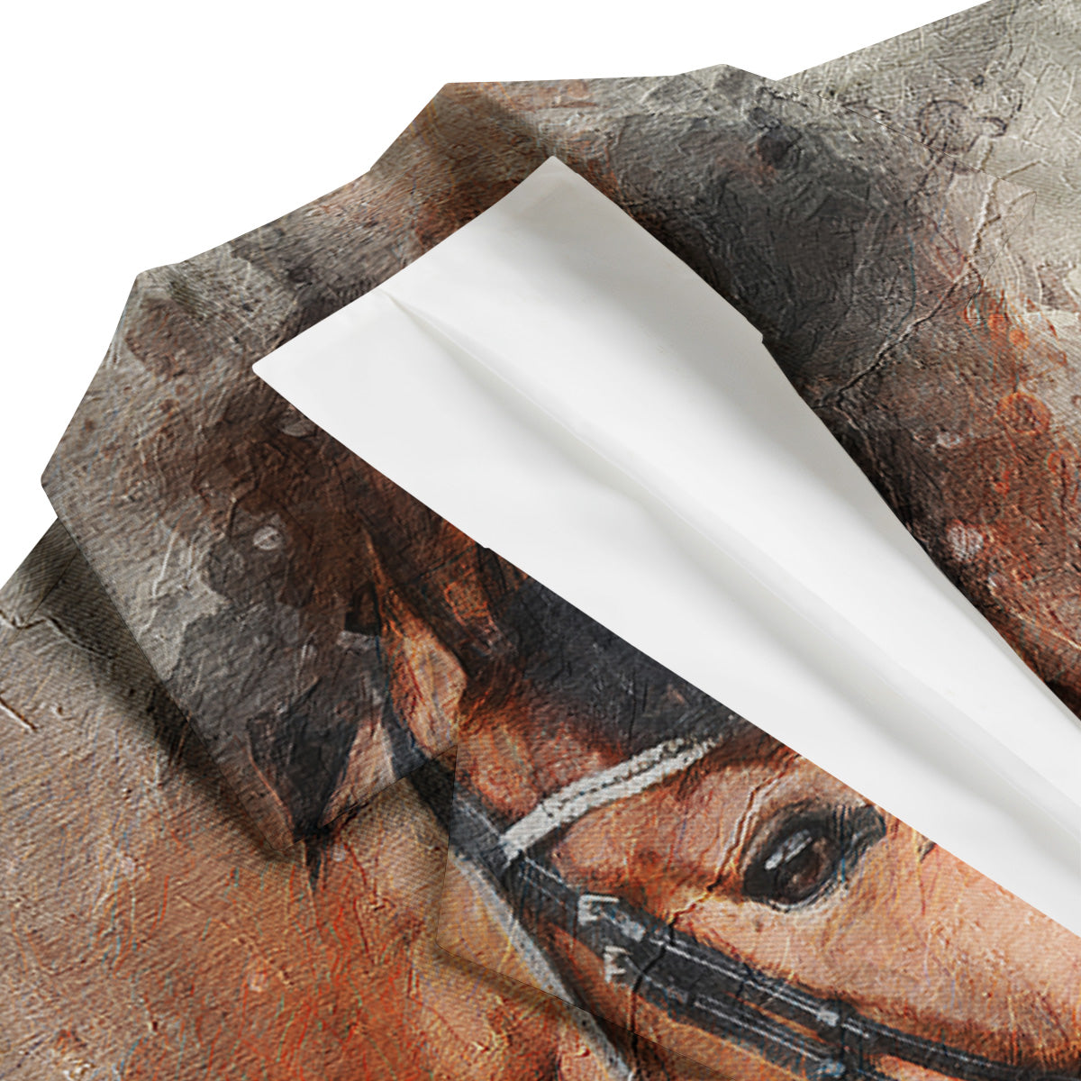 Painting Brown Horse Print Men's Blazer-grizzshop