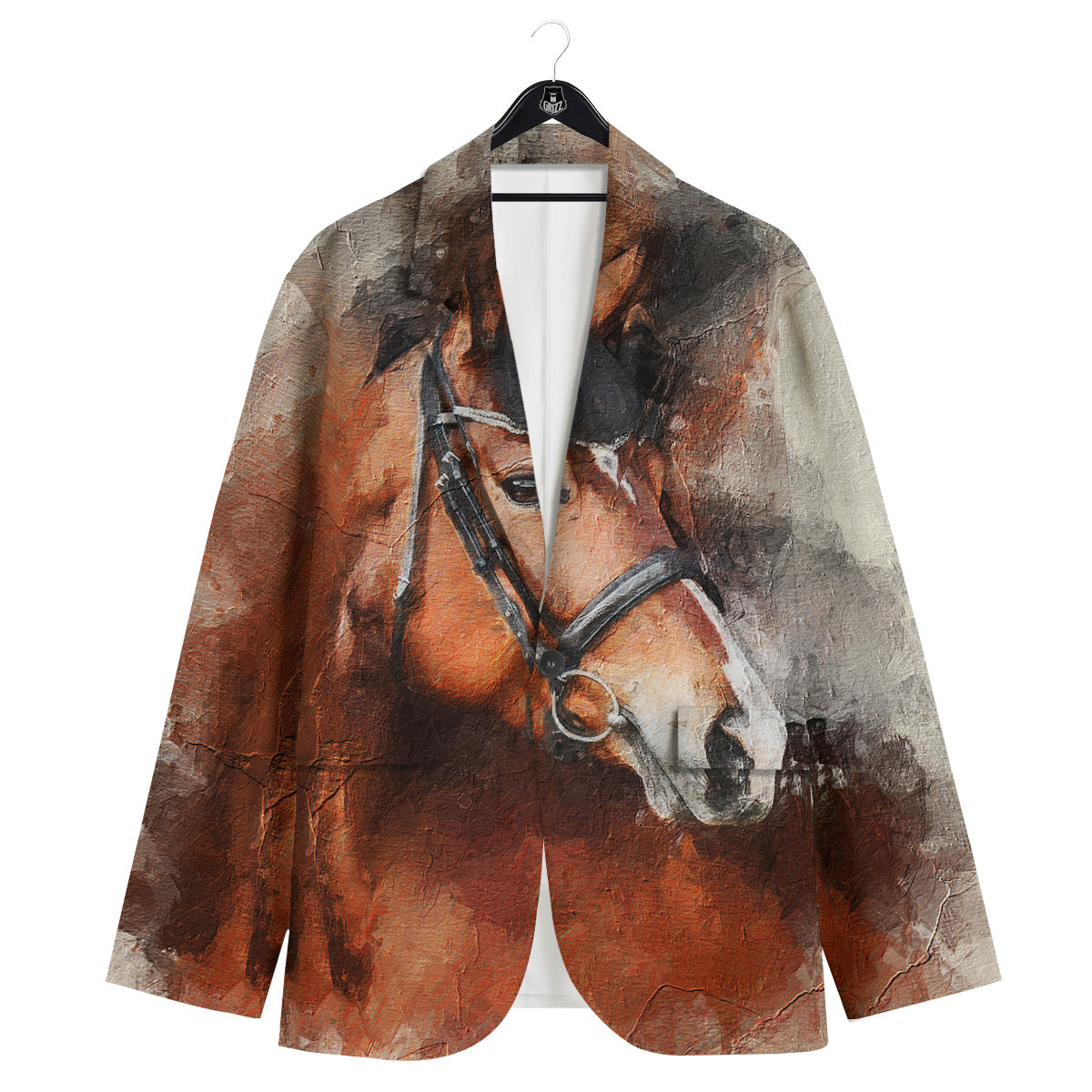 Painting Brown Horse Print Men's Sport Coat-grizzshop