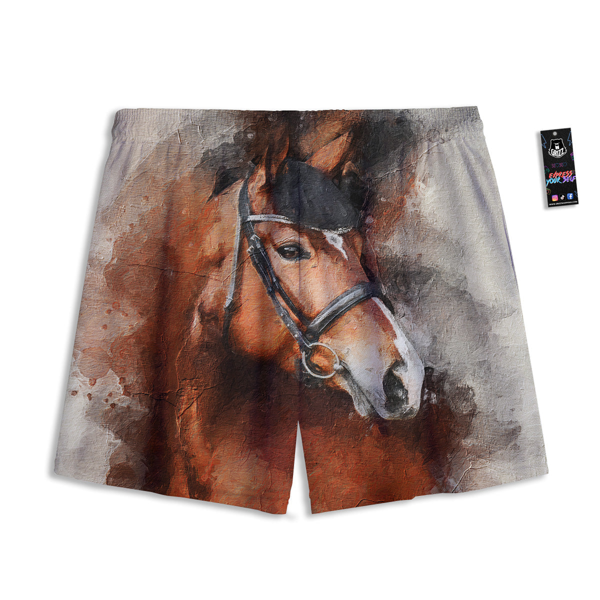 Moving Optical Illusion Green Spiral Mesh Shorts