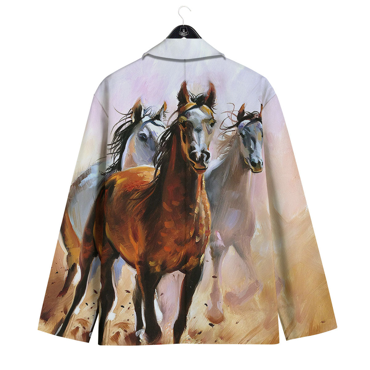 Painting Horse Vintage Print Men's Sport Coat-grizzshop
