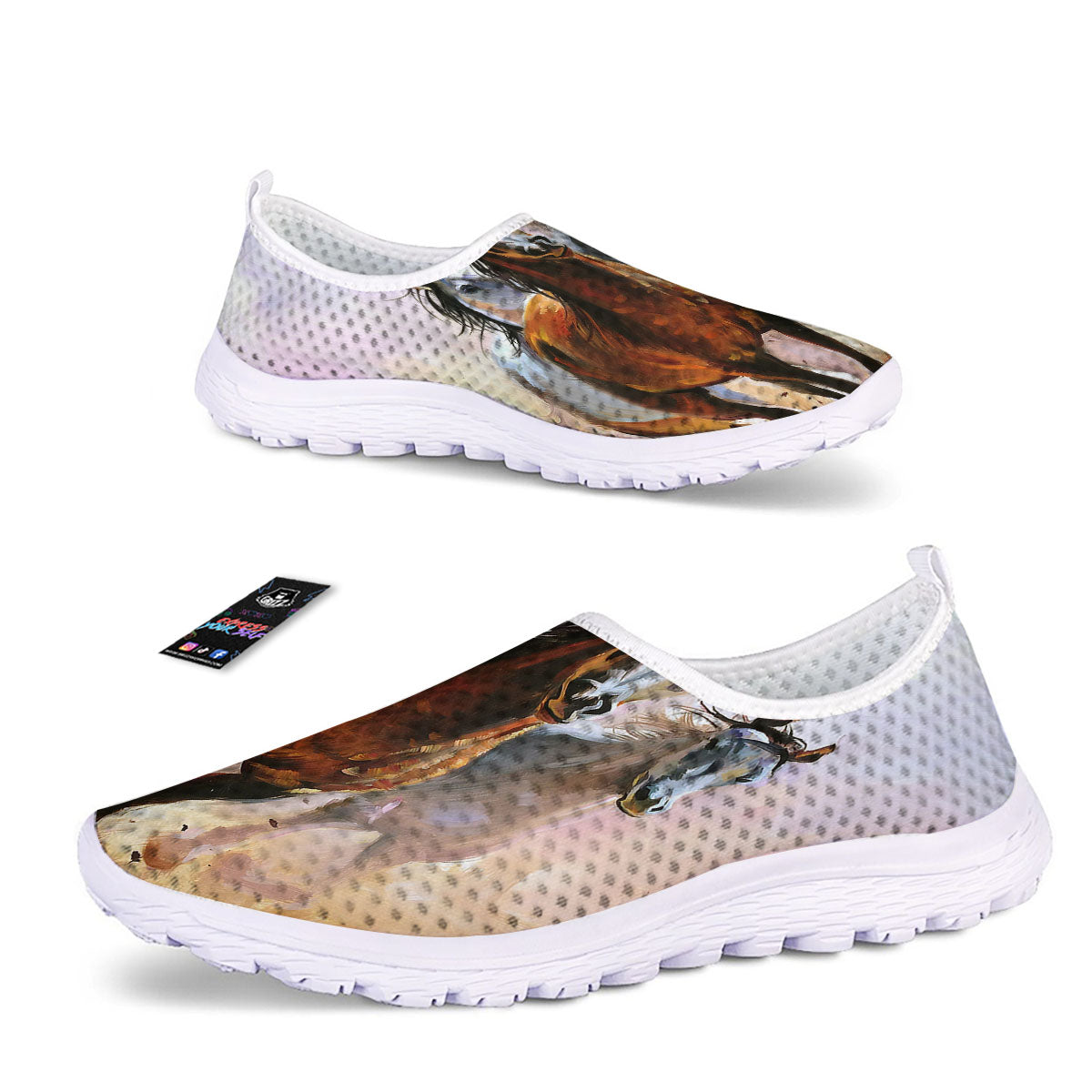 Painting Horse Vintage Print Nurse Shoes-grizzshop