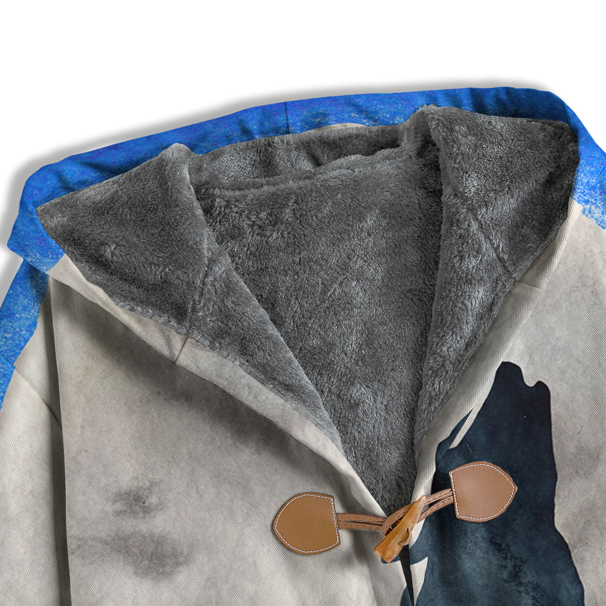 Painting Howling Wolf Snowy Print Men's Windbreaker Jacket-grizzshop