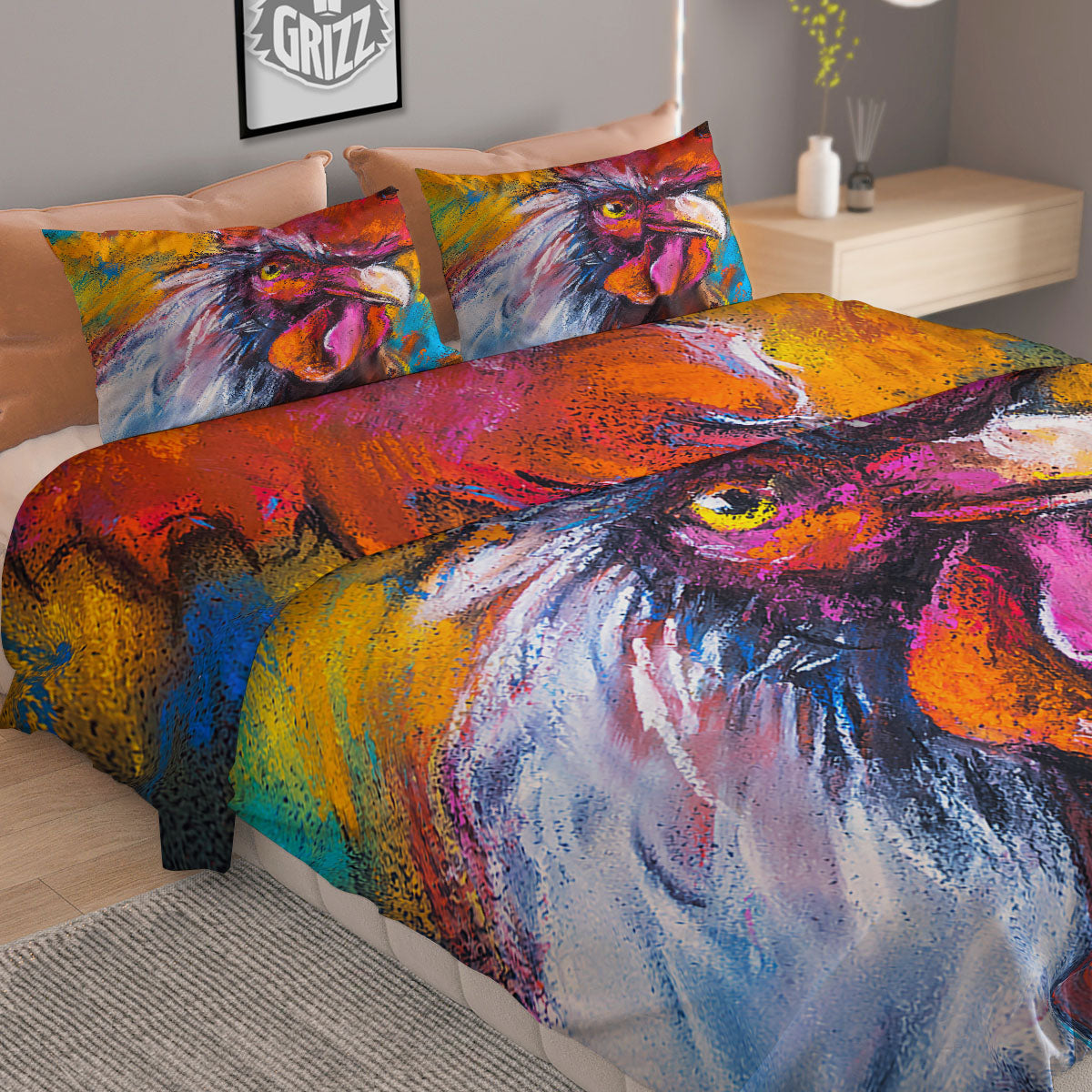 Painting Sunset Horse Print Duvet Cover Bedding Set