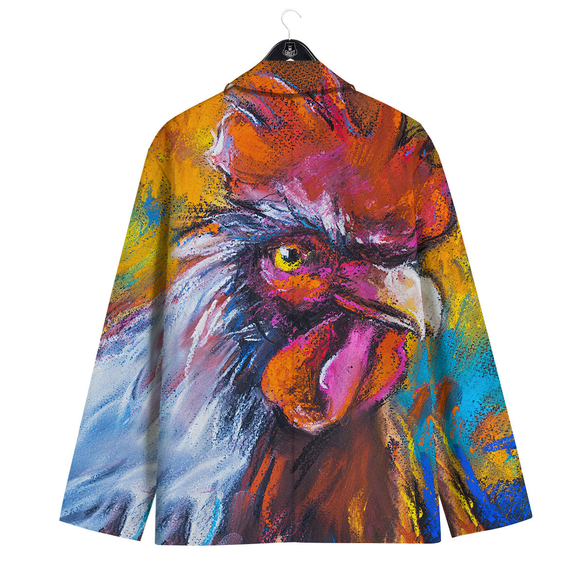 Painting Rooster Print Men's Sport Coat-grizzshop