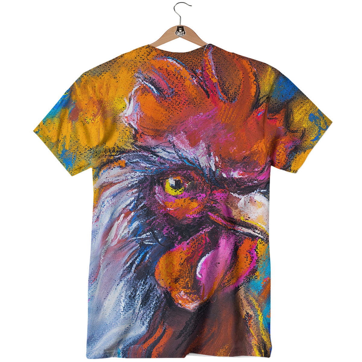 Painting Rooster Print T-Shirt-grizzshop