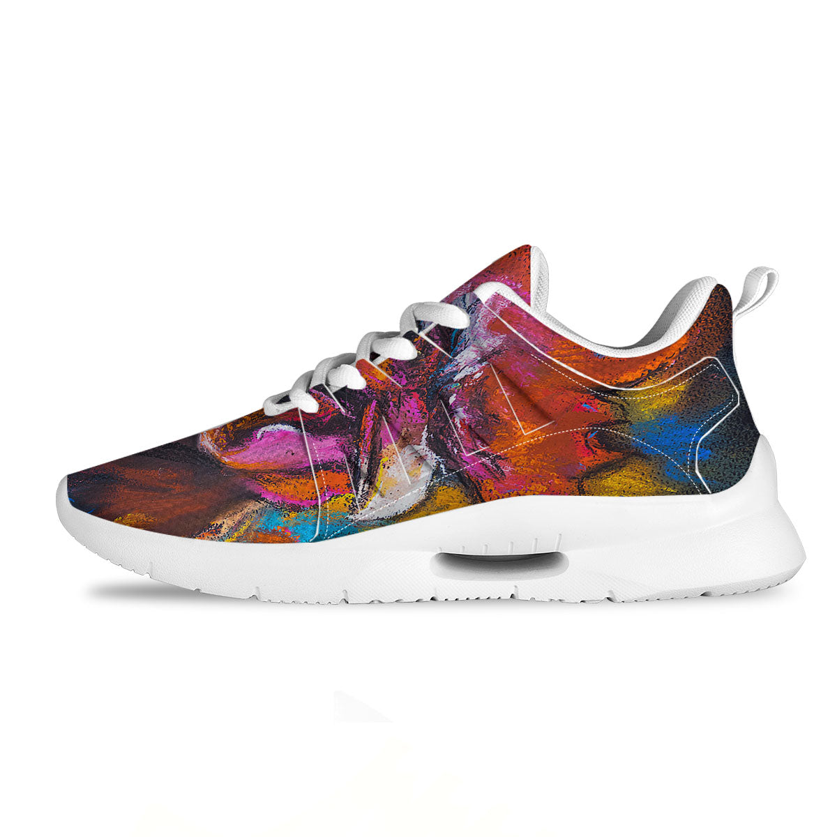 Painting Rooster Print Tennis Shoes-grizzshop