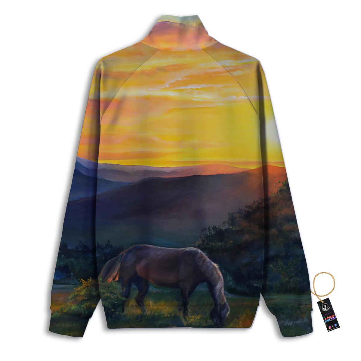 Painting Rooster Print Track Jacket-grizzshop