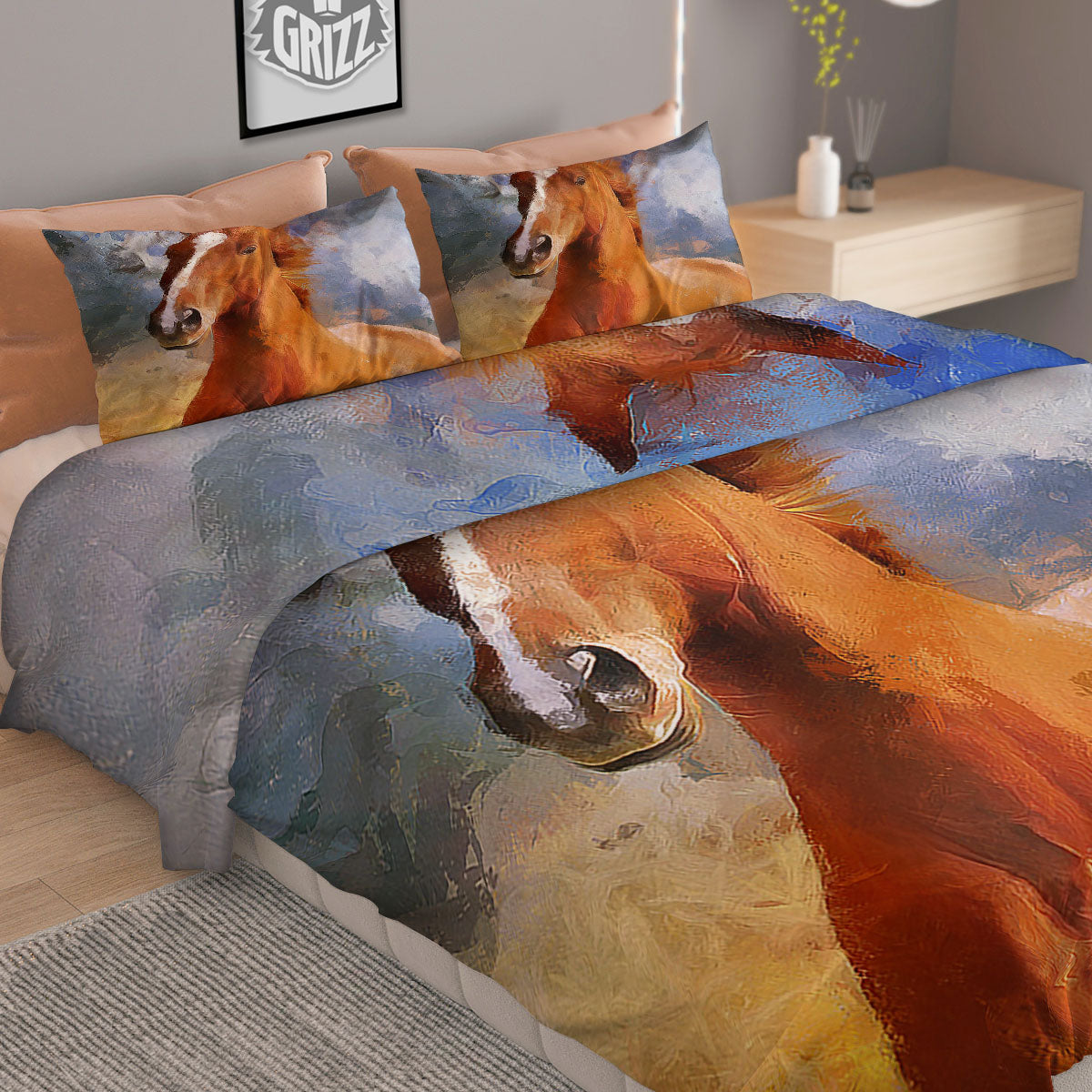 Painting Tiger Print Duvet Cover Bedding Set