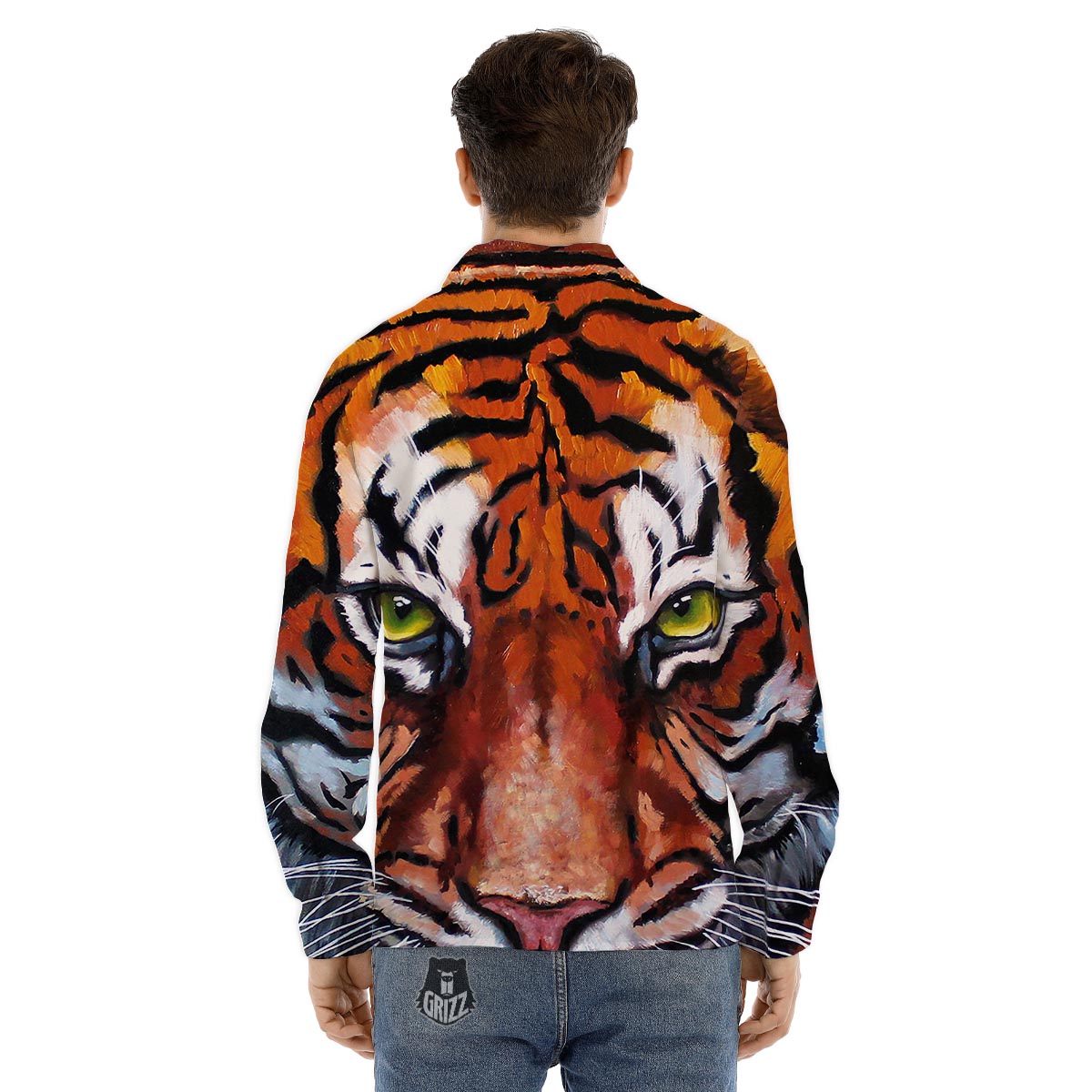 Painting Running Horses Print Men's Dress Shirts-grizzshop