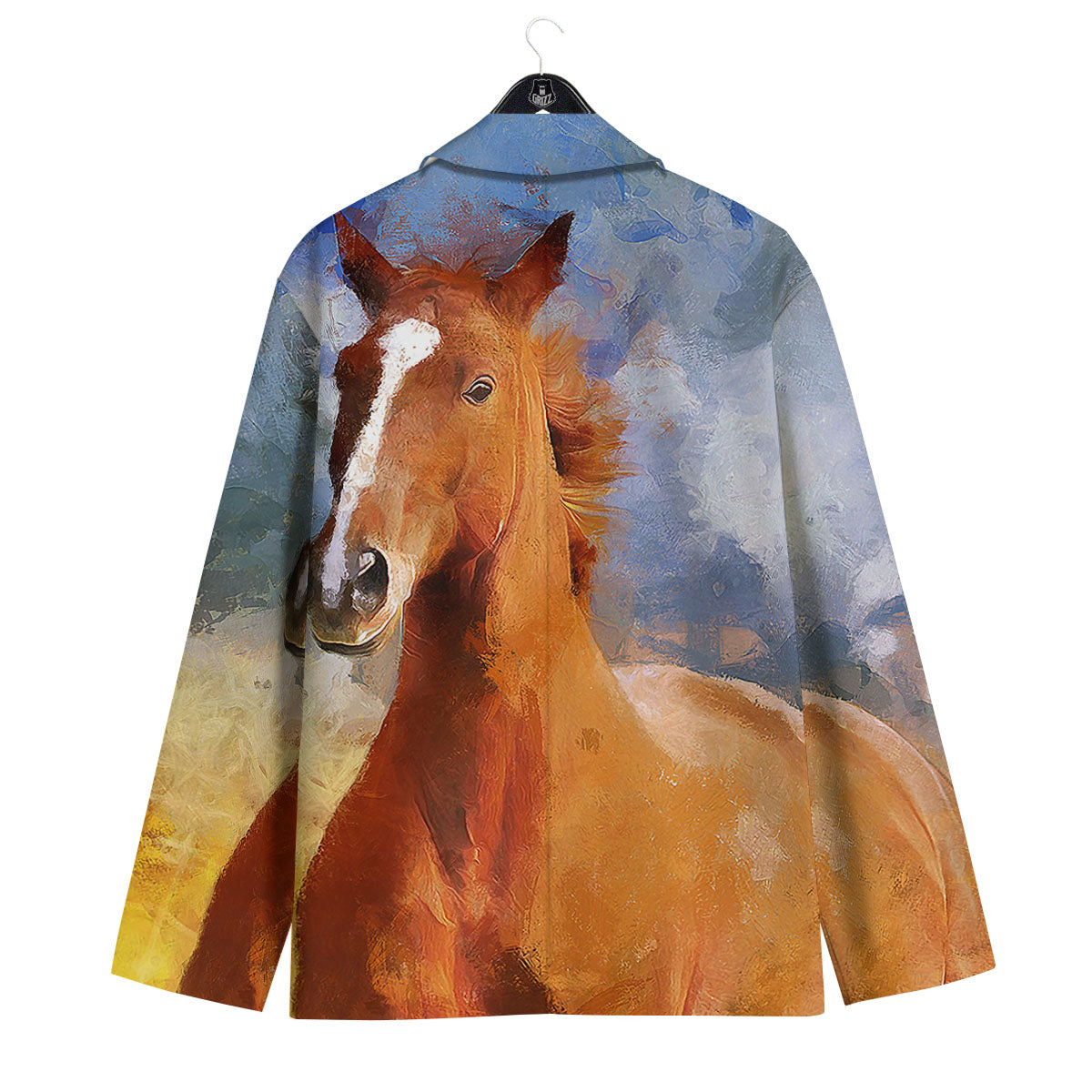 Painting Running Horses Print Men's Sport Coat-grizzshop