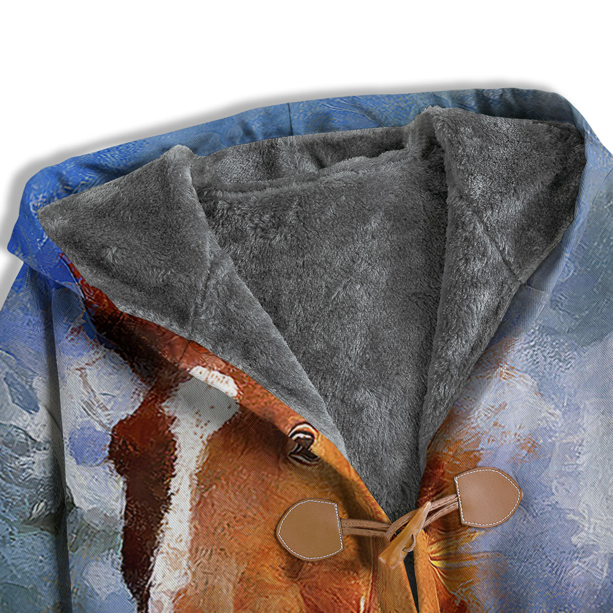 Painting Running Horses Print Men's Windbreaker Jacket-grizzshop