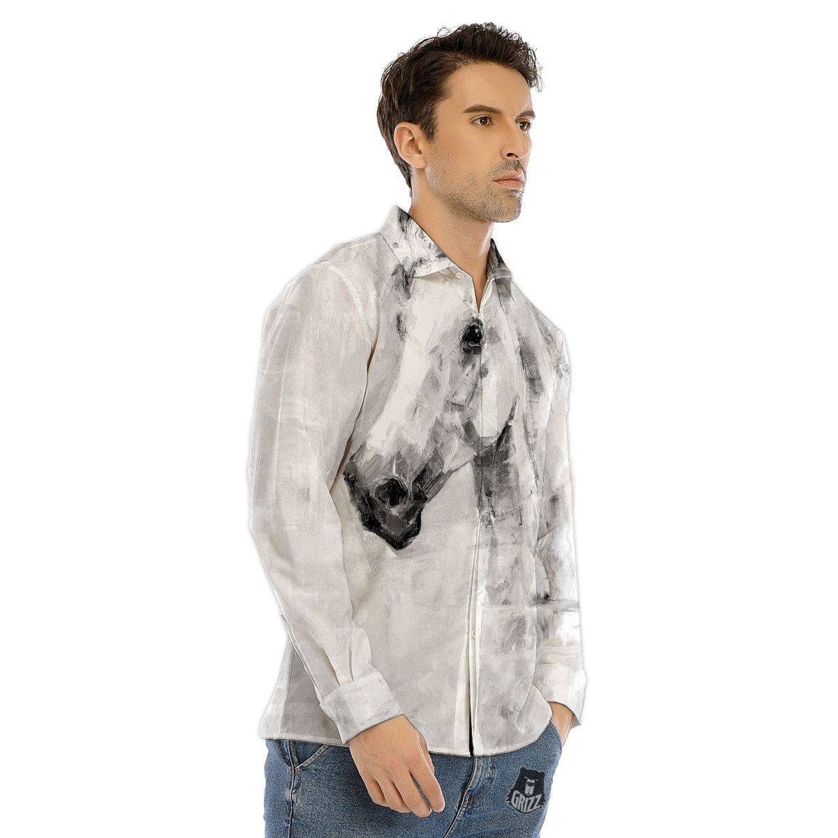 Painting Sea Turtle Print Pattern Men's Dress Shirts-grizzshop