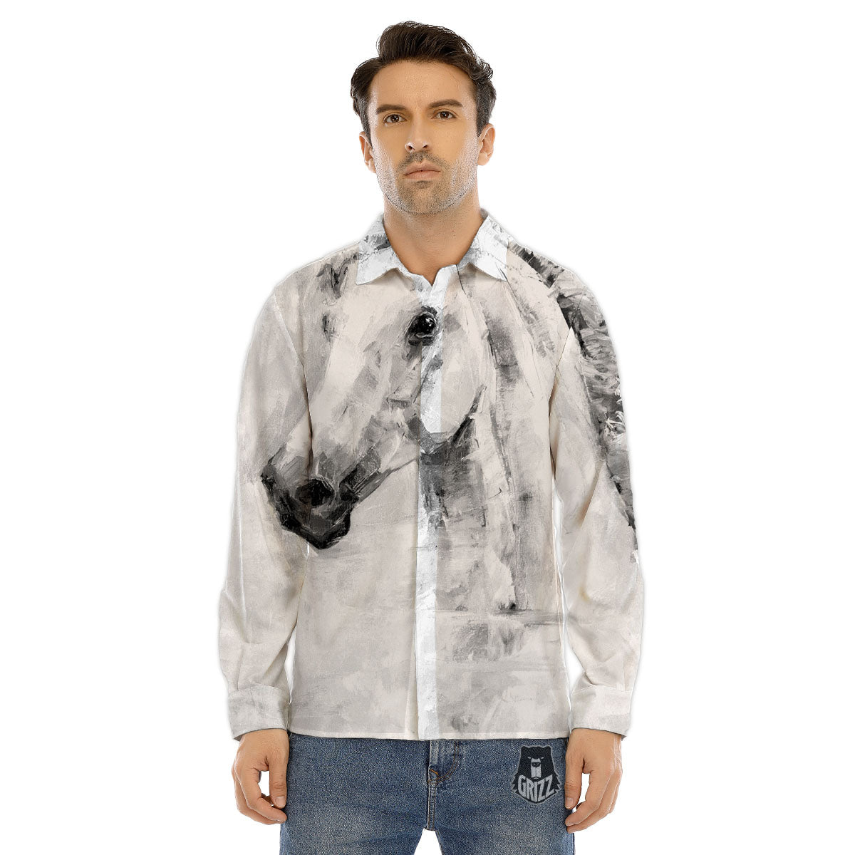 Painting Sea Turtle Print Pattern Men's Dress Shirts-grizzshop
