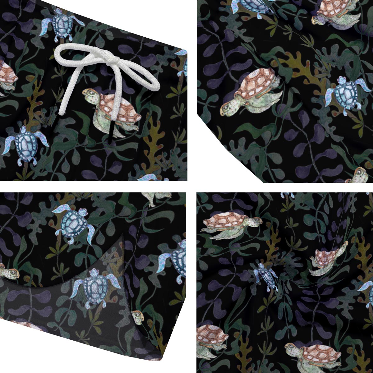 Painting Sea Turtle Print Pattern Men's Running Shorts-grizzshop